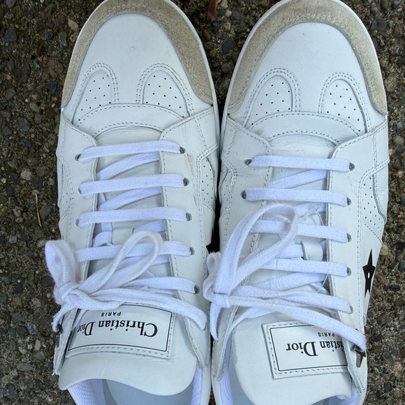 Dior Star-Embellished White and Black Sneakers - Picture 5 of 5